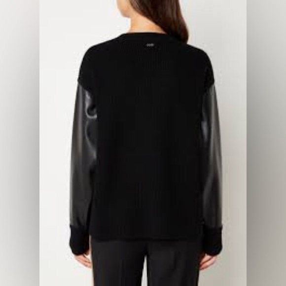 BOSS Finalian wool vegan leather ONE POCKET sweater size large MSRP $348 - Picture 12 of 12